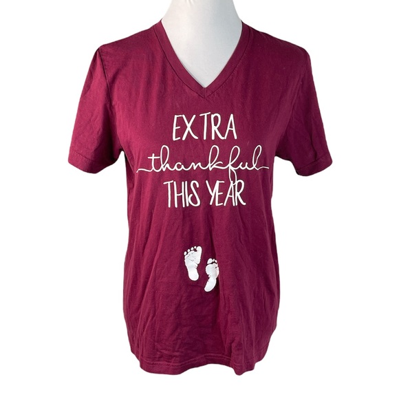 Bella Canvas Extra Thankful This Year T Shirt Auburn Size Medium - Picture 9 of 9